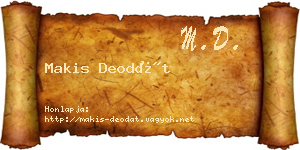 Makis Deodát névjegykártya
